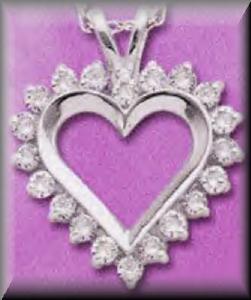 Lovely Genuine Diamond Heart Pendants
