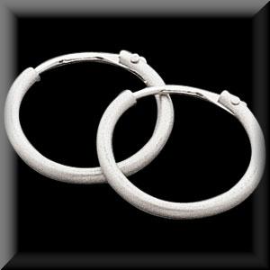 Romantic Platinum Hoop Earrings