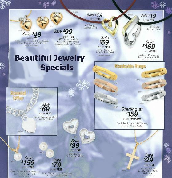 Raymond Jewelers Catalog Back Cover-Stacking Rings, Pearl, Silver