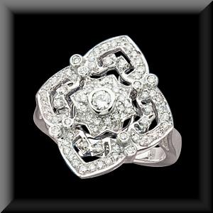 Beautiful Filigree Antique Style Ring, Pendant, Earring Set