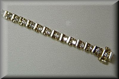 Stunning Diamond 2.06ct tw Prong Set Bar Style Tennis Bracelet 14K