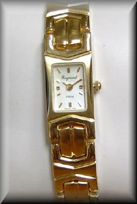 Belair Ladies Gold Tone Dress Bracelet Watch Mother of Pearl Dial