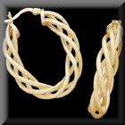 Textured Oval Hoop earring