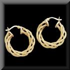14K Yellow Gold Round hoop earring