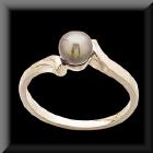 Black Pearl 14K white gold Ring
