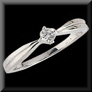 Striking Directional Set Genuine Diamond Promise Ring 14K or Platinum