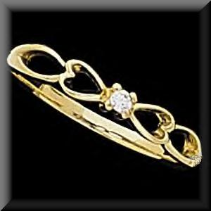 My True Hearts Diamond Promise Ring 14K Yellow or White Gold