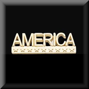 America Lapel Pin in 14K Yellow or White Gold