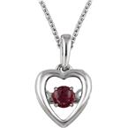 Heartbeat Ruby Necklace The Mystara Pink Sapphire™ Heart Shape