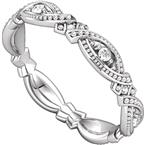 Platinum 1/6 ct tw Diamond Vintage Inspired Eternity Band