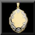 Victorian Style Two Tone 14K Gold Locket