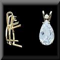 Beautiful Gemstone and Diamond Pendant in Blue Topaz, Garnet, Amethyst
