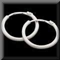 Raymond Jewelers : Terrific and new hoops made of the rare noble metal platinum! Exquisite and a Raymond Jewelers best seller! Platinum hoop earring options and sizes. 5 sizes available starting with the 10.25mm (3/8ths inch) size.  Reg. Price $258  Sale $175
