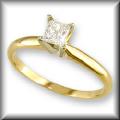 Raymond Jewelers : Princess cut diamond engagement rings are available in 14K yellow or  white gold. Click here for more information and size options! Hint: the smaller sizes make terrific promise rings. The .10ct 14K gold ring is priced below. Reg. Price $390 Sale $260