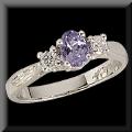 Lovely Genuine Tanzanite Ladies Ring in 14K White Gold