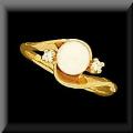 Yellow Gold Pearl Ring