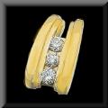 Raymond Jewelers three stone slide in 14K yellow gold