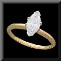 Marquise Solitaire Diamond Engagement and Promise Rings