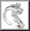 Three Styles of Diamond Right Hand Rings 14K Yellow or White Gold