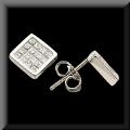 Invisible Set Quality Diamond Earrings 1/2 carat TW 14K White - Yellow
