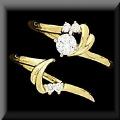 Elegant Diamond Engagement Ring Bridal Set in 14K Yellow Gold