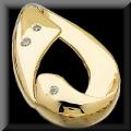 Stunning Tear Drop Shaped Diamond Slide Pendant 14K