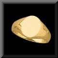 Lovely Oval Shaped Solid Ladies Signet Initial Ring 14K FREE ENGRAVING