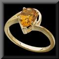 Beautiful Pear Shaped Genuine Citrine 14K Ring