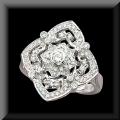Beautiful Filigree Antique Style Ring, Pendant, Earring Set