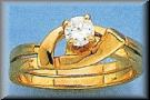 Lovely Diamond Bridal Set in 14K Gold