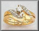 Petite Diamond Bridal Set in 14K Gold