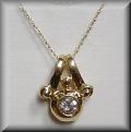 Raymond Jewelers :  to Specials!Stunning diamond solitaire necklace slide pendant in solid 14K yellow gold. .26 carat quality, brilliant diamond.   Reg. Price $795.00 Closeout Sale Price $395.00