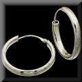 Our High Polished 3/4 inch Platinum Hoop Earrings