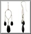 product thumbnail for Sterling Silver Black Onyx & Fresh Water Pearl Dangle Earrings