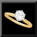Round Solitaire Diamond Engagement  Rings and Promise Rings