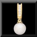 Raymond Jewelers : Radiant Cultured Akoya Black or White Pearl & Diamond Pendant in 14K White or Yellow Gold. Beautiful modern styling. Solitaire Pearl Pendant details. Reg. Price $450 Sale $299