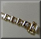 Stunning Diamond 2.06ct tw Prong Set Bar Style Tennis Bracelet 14K