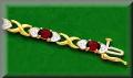 Genuine Garnet and Diamond Tennis Bracelet