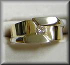 Men's Two Tone Diamond Wedding Band or Promise Ring .25ct Diamond