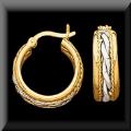 two-tone hoop earring