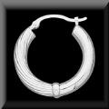 white gold hoop earring