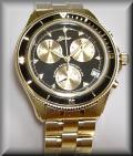 Raymond Jewelers :  ONE LEFT and the price is slashed!!! Stunning gents Belair Brand Gold Tone Chronograph Wrist Watch.  Reg. Price $390.00 Closeout Sale Price $255.00