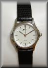 Belair Ladies Round Silver Tone Sport Watch Leather Band