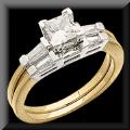 Raymond Jewelers :  Beautiful 3/4 ct total diamond weight princess cut and baguette engagement ring and optional matching wedding band are now available. For all the specs, click here! The engagement ring is priced below. Reg. Price $2,9125Sale $1,950