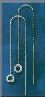 Raymond Jewelers :  Beautiful, O Infinity Circle style genuine diamond threader dangle earrings are a perfect gift or self-treat. Orderable in 14K yellow or white gold! Threader diamond earring options. Reg. Price $305 Sale $230