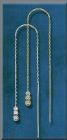 Raymond Jewelers :  Beautiful, genuine diamond threader dangle earrings are a perfect gift or self-treat. Three stone diamond style for your past, present and future.  Orderable in 14K yellow or white gold! Diamond threader earring details. Reg. Price $325 Sale $245