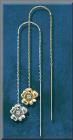 Raymond Jewelers :  Beautiful, genuine diamond threader flower dangle earrings are a perfect gift or self-treat. Orderable in 14K yellow or white gold! Threader diamond flower earring options. Reg. Price $265 Sale $205