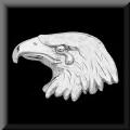 white gold crying eagle lapel pin