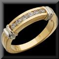 Terrific Two Tone Ladies Channel Set Diamond Band 1/4ctw