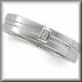 product thumbnail for Wedding Band Set - Diamond Duo Set Him & Her 14K White Gold .05ct